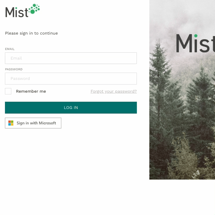 Logging into Mist with Microsoft Entra ID