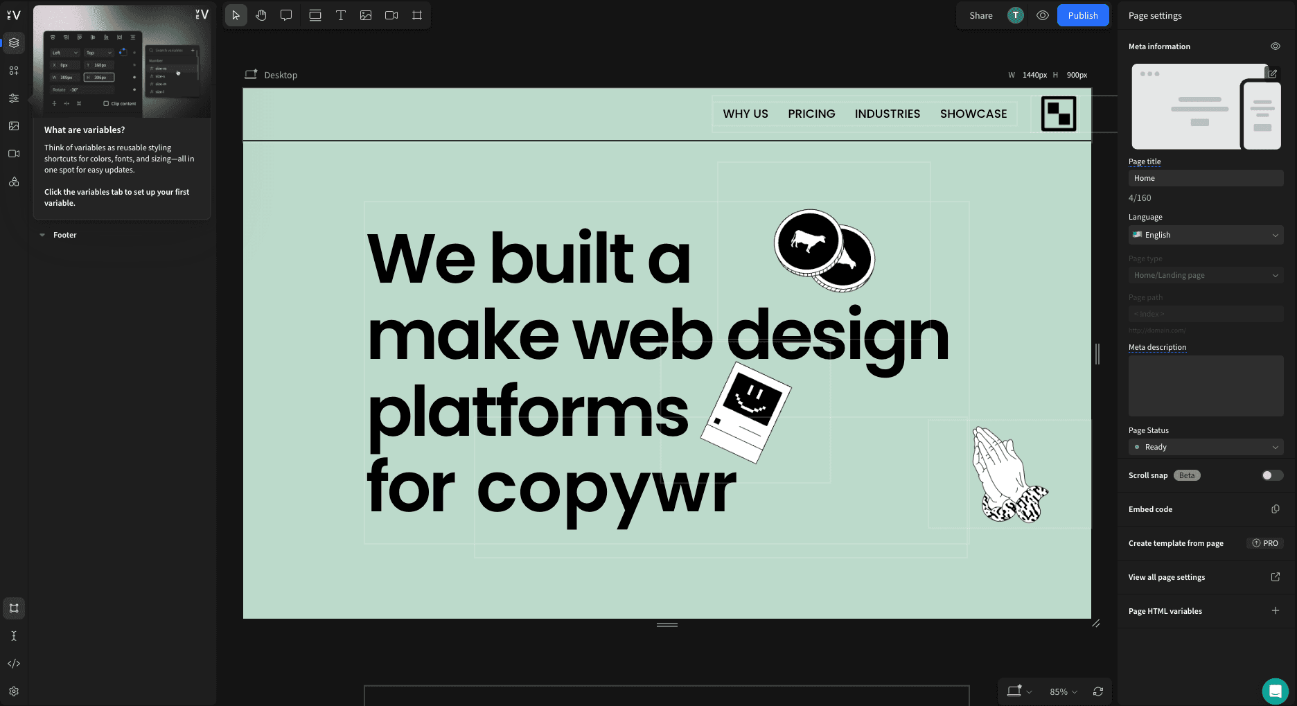 Vev sin editor.