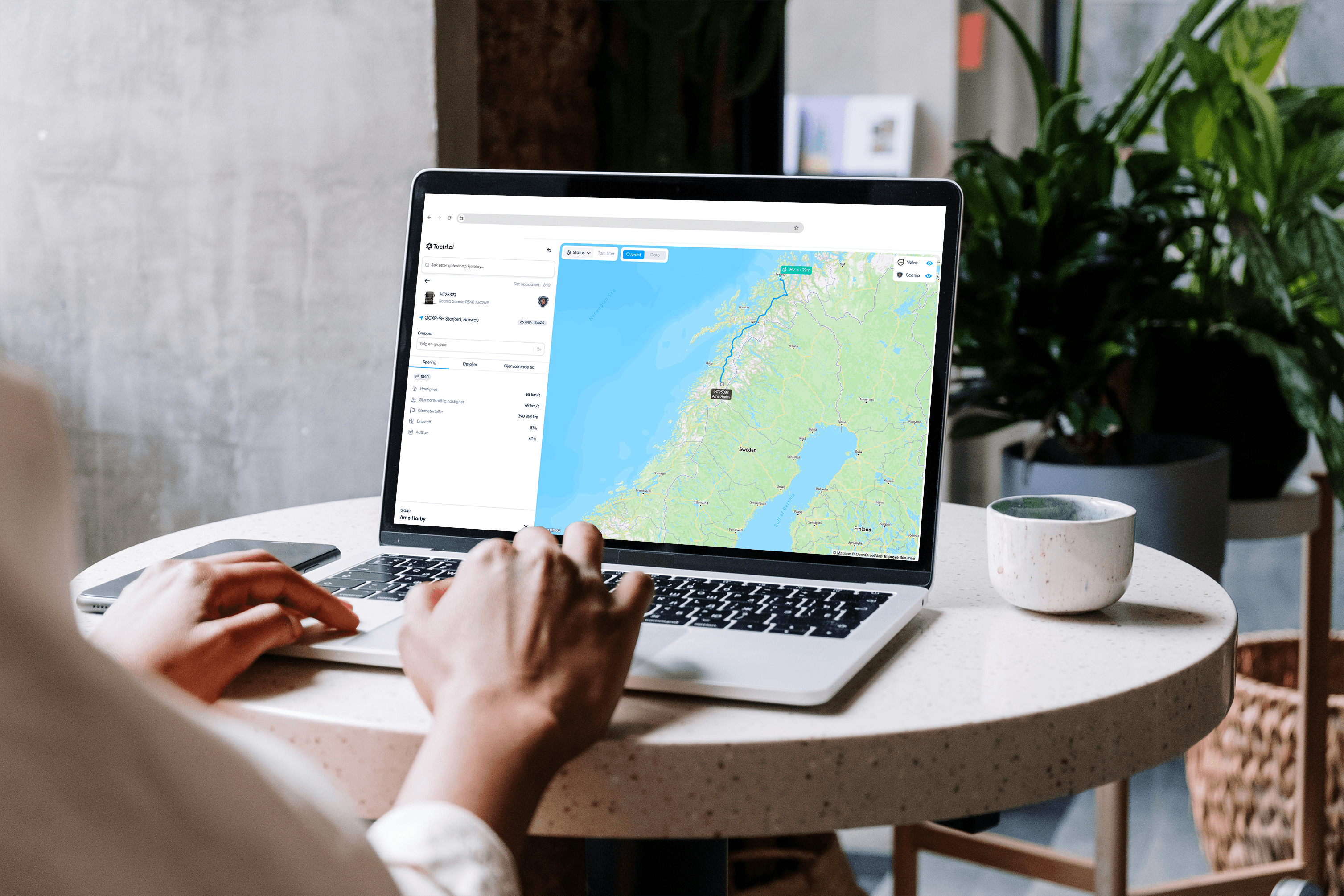 Kartgrensesnitt for logistikk